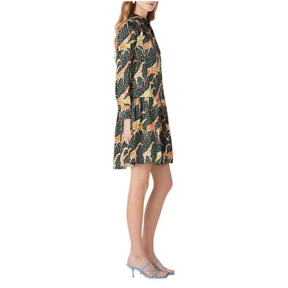 NWT J. Crew Giraffe Shirt Dress Size S Drop Waist Relaxed Fit Lined - Picture 12 of 15